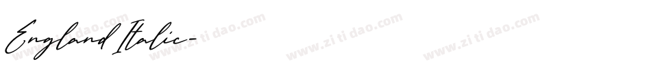 England Italic字体转换
